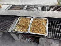 先生が作った焼きそばです